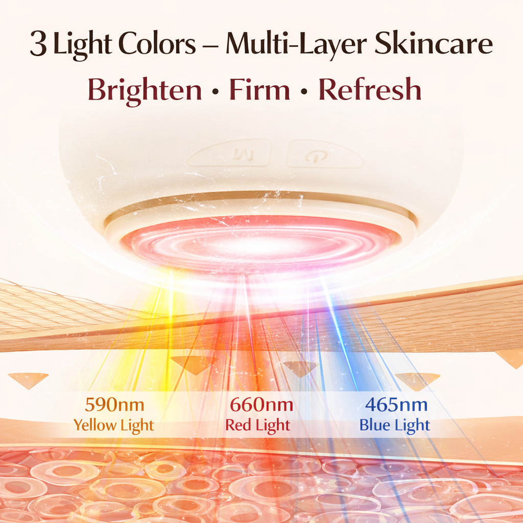 Jade Glow LED Facial Massager – 4 Light Modes for Lift & Glow