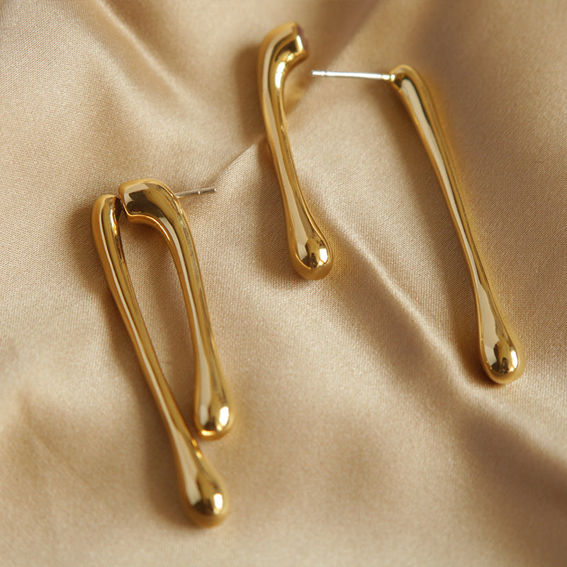 24K Gold-plated Vintage Minimalist Earrings