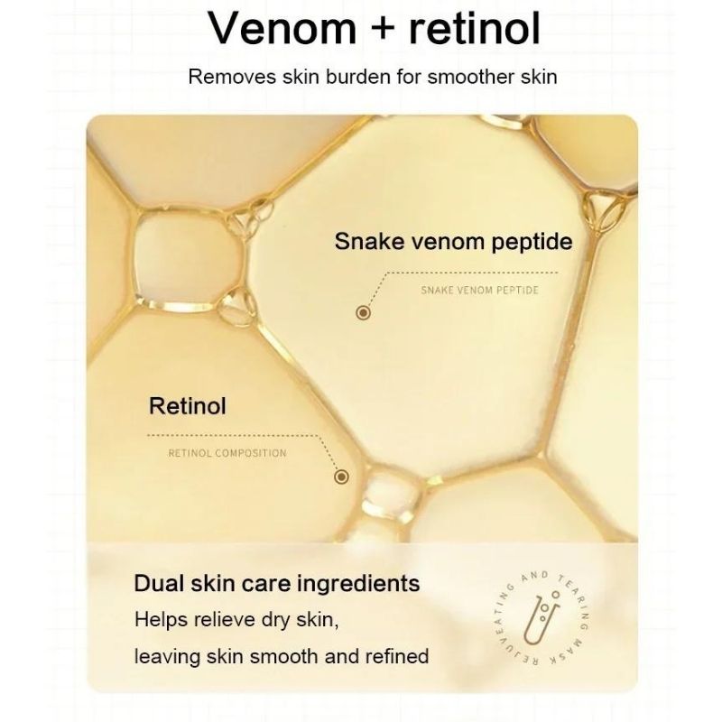 Retinol Snake Venom Peptide Gold Mask Moisturizing Skin Care