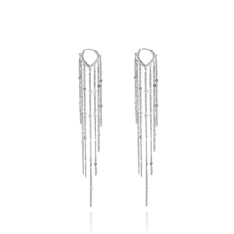 14K Gold-plated Long Tassel Earrings
