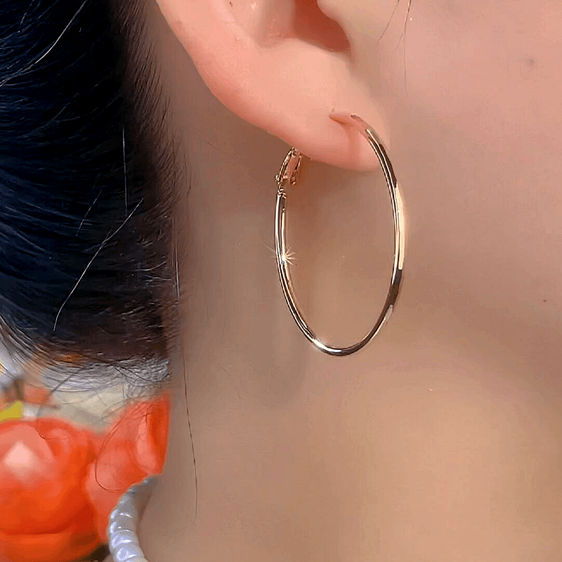 14K Gold-Plated Hoop Earrings