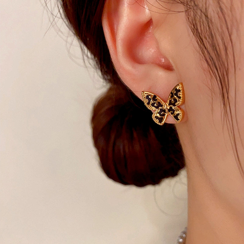 14K Gold-Plated Butterfly Stud Earrings