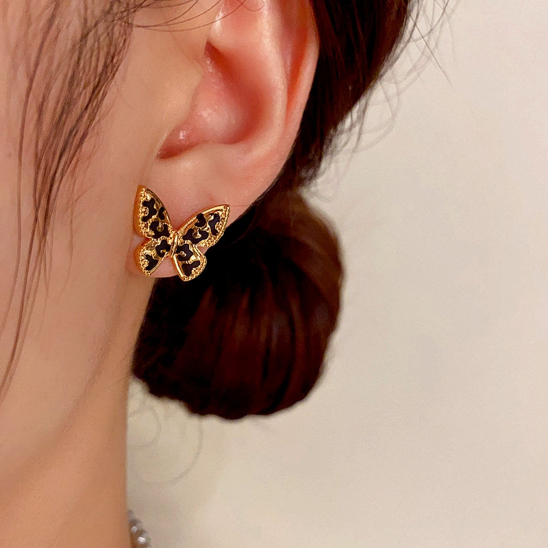 14K Gold-Plated Butterfly Stud Earrings