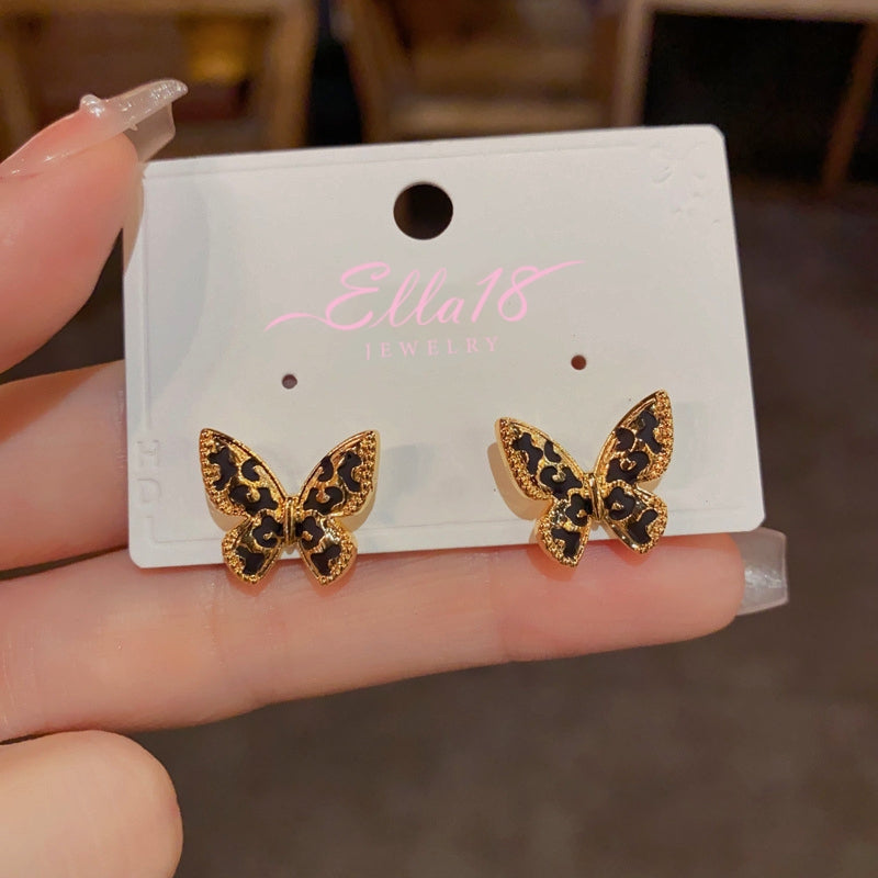 14K Gold-Plated Butterfly Stud Earrings