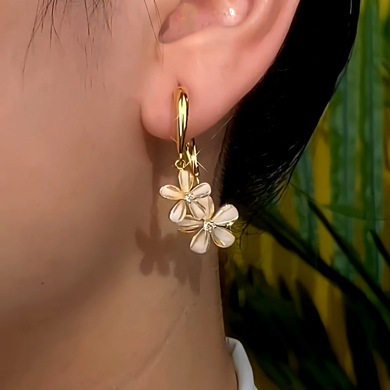 14K Gold-Plated 2024 Flower Earrings