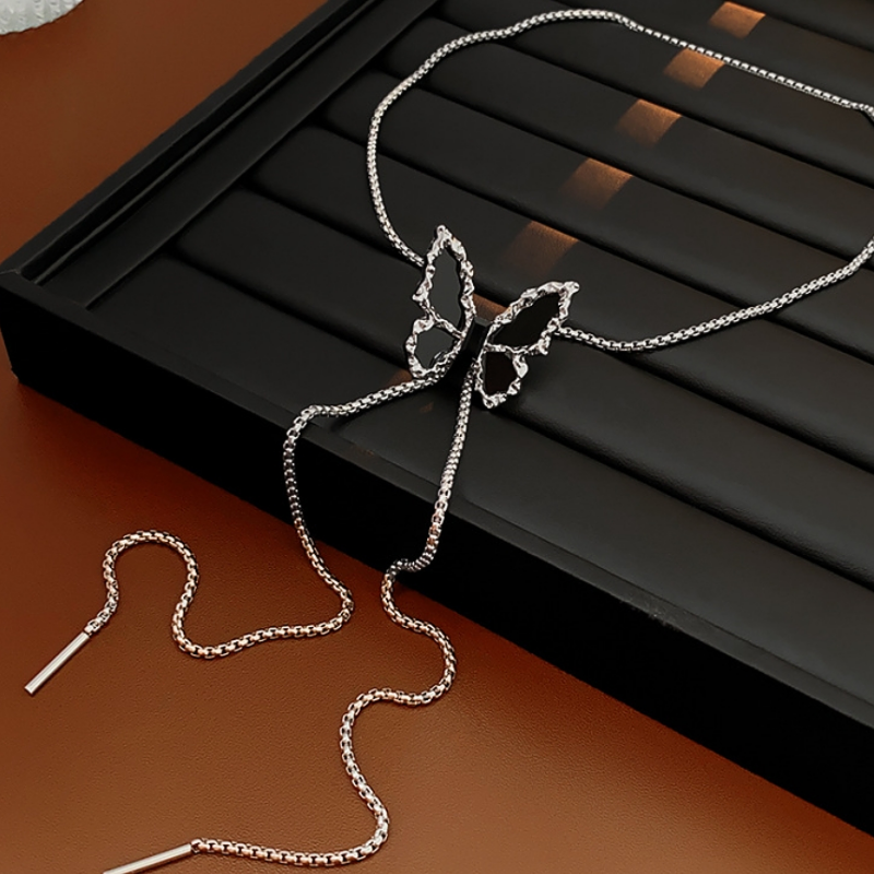 14K Gold-Plated Adjustable Butterfly Necklaces
