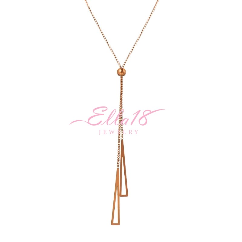 14K Gold-Plated Adjustable Triangle Necklace