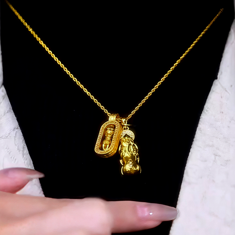 18K Gold-Plated Asian Style Necklace