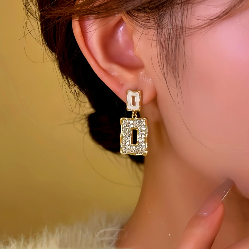 14K Gold-Plated Asymmetrical Square Earrings
