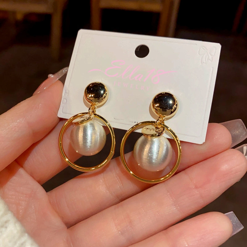 14K Gold-Plated Ball Hoop Earrings
