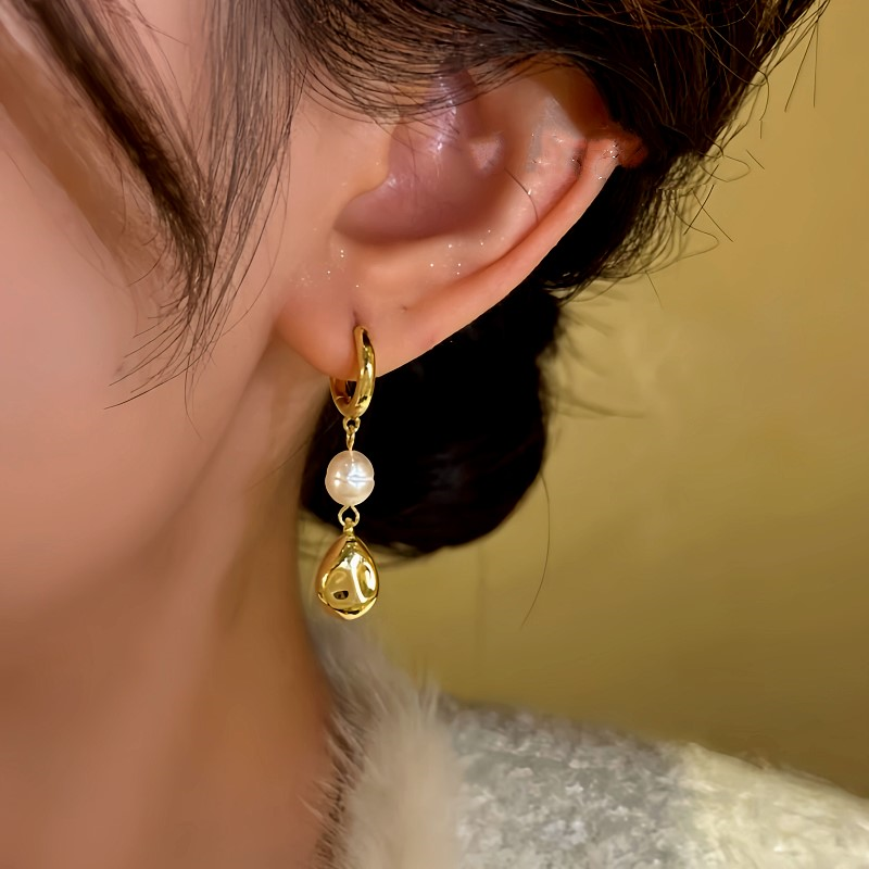 14K Gold-Plated Bead Tassel Earrings