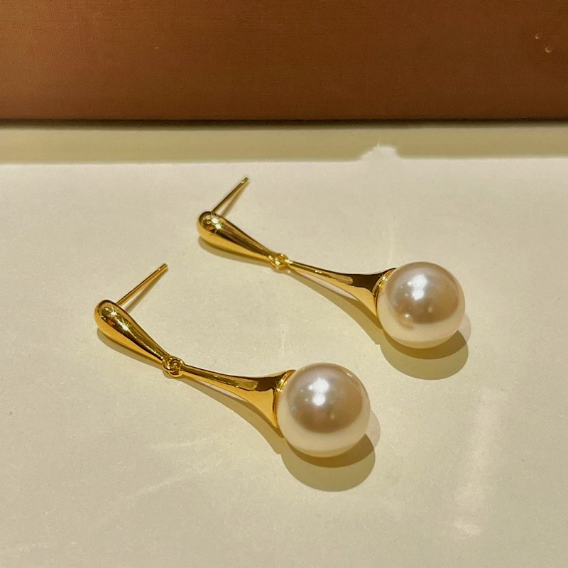 14K Gold-Plated Bead Tassel Earrings