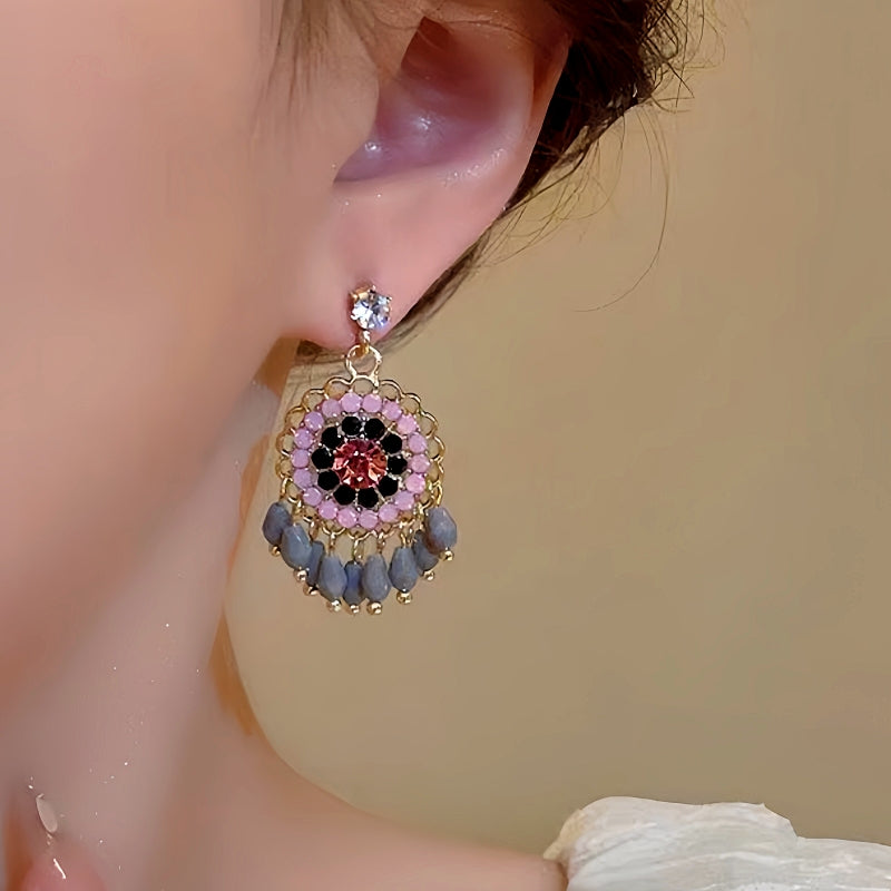 14K Gold-Plated Beaded Tassel Earrings