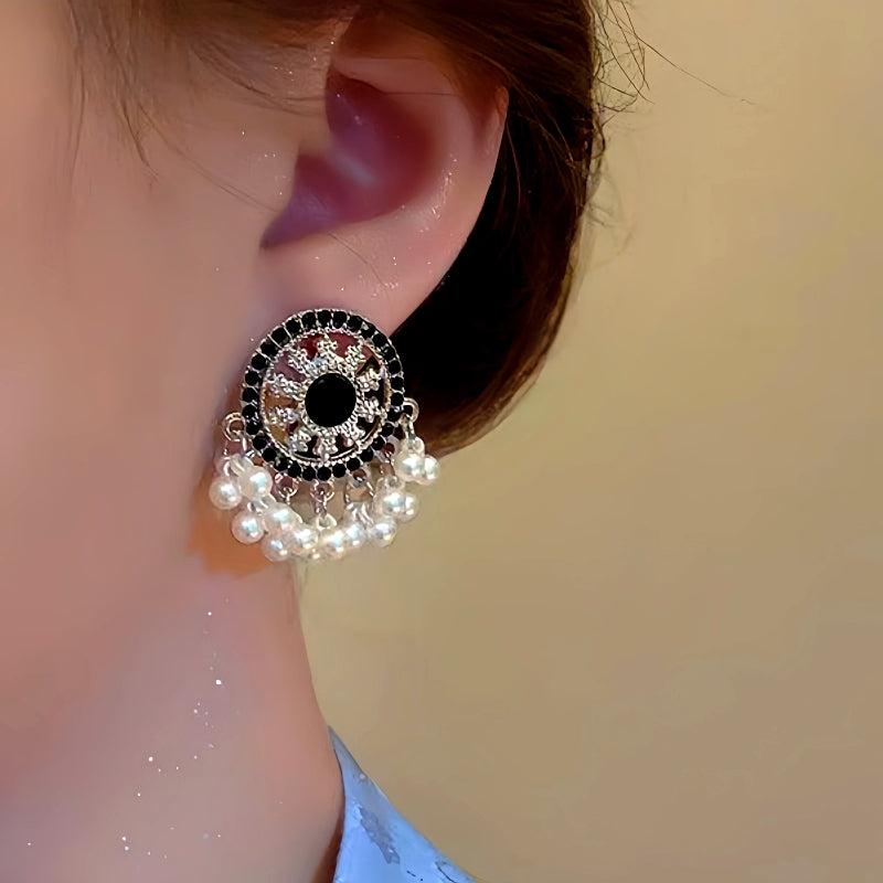 14K Gold-Plated Beaded Tassel Earrings