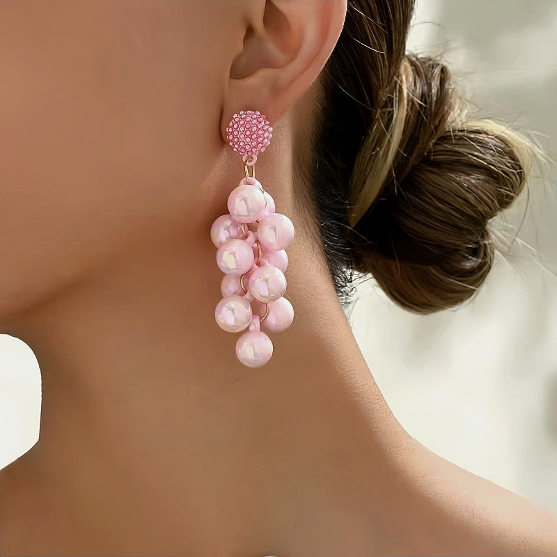 14K Gold-Plated Beads Tassel Earrings
