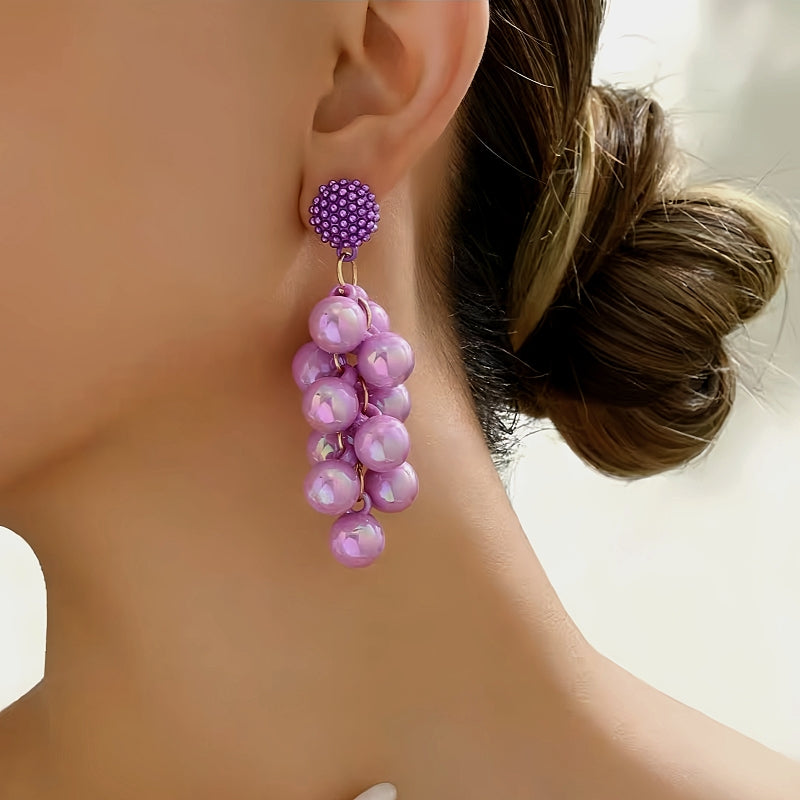 14K Gold-Plated Beads Tassel Earrings