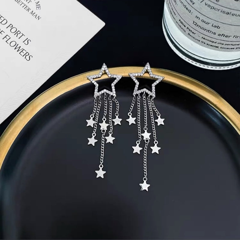 14K Gold-Plated Bling Star Earrings