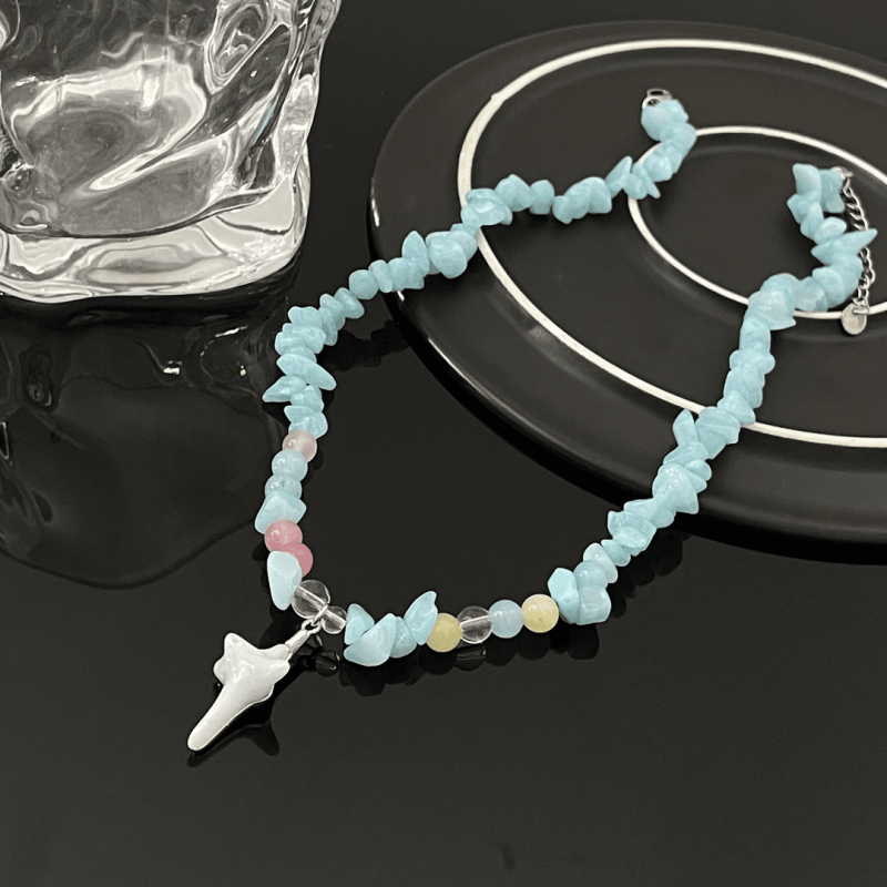 14K Gold-Plated Blue Acrylic Star Necklaces