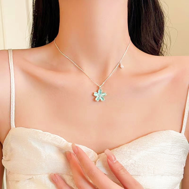 14K Gold-Plated Flower Pearl Necklaces