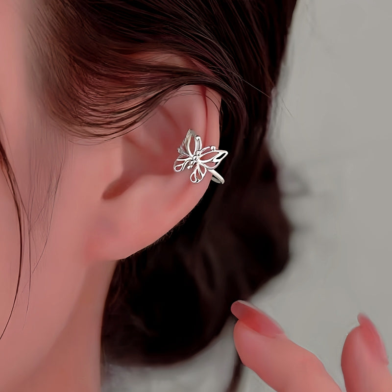 14K Gold-Plated Butterfly Ear Clips
