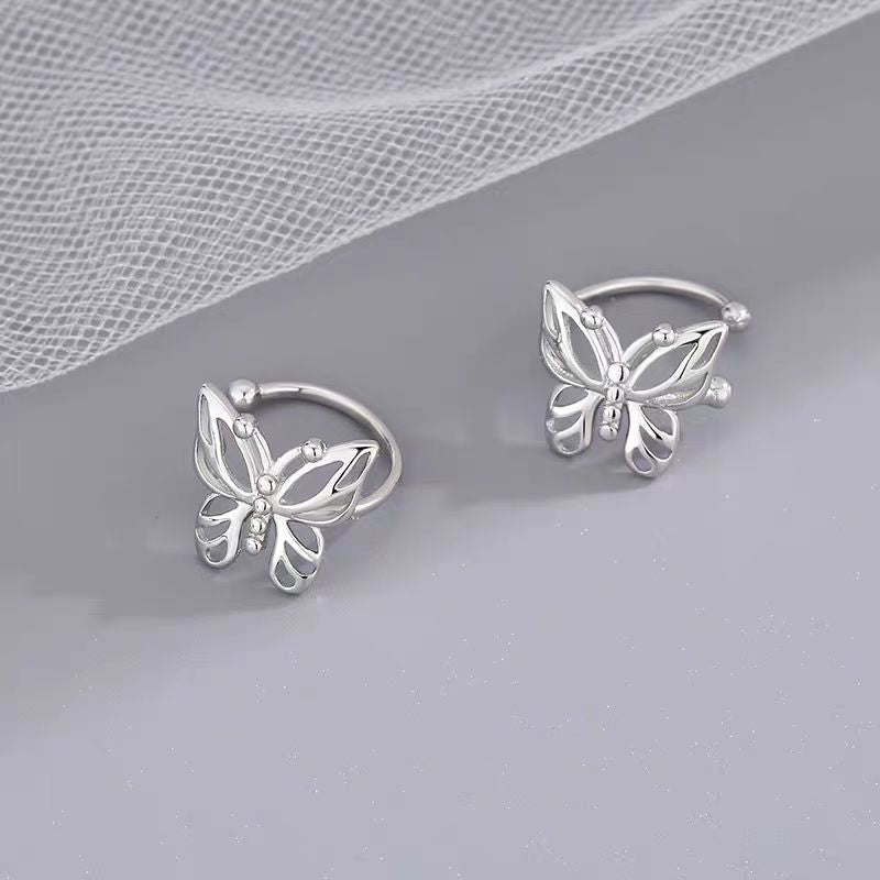 14K Gold-Plated Butterfly Ear Clips