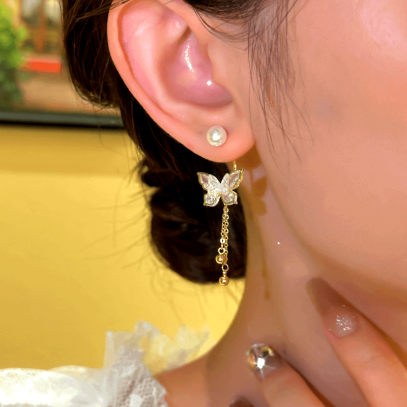 14K Gold-Plated Butterfly Earrings