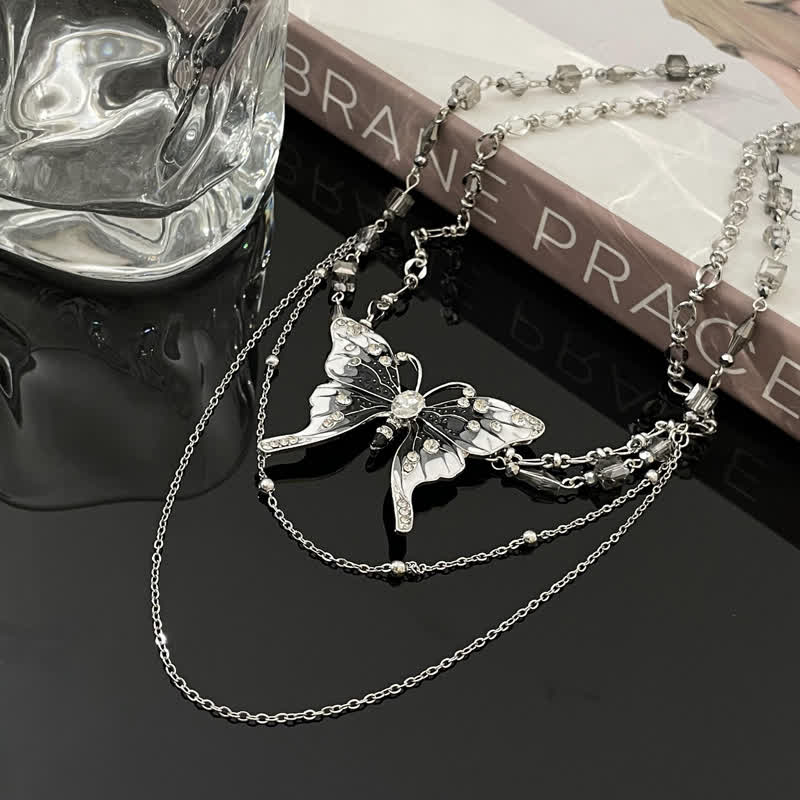 14K Gold-Plated Butterfly Tassel Necklaces