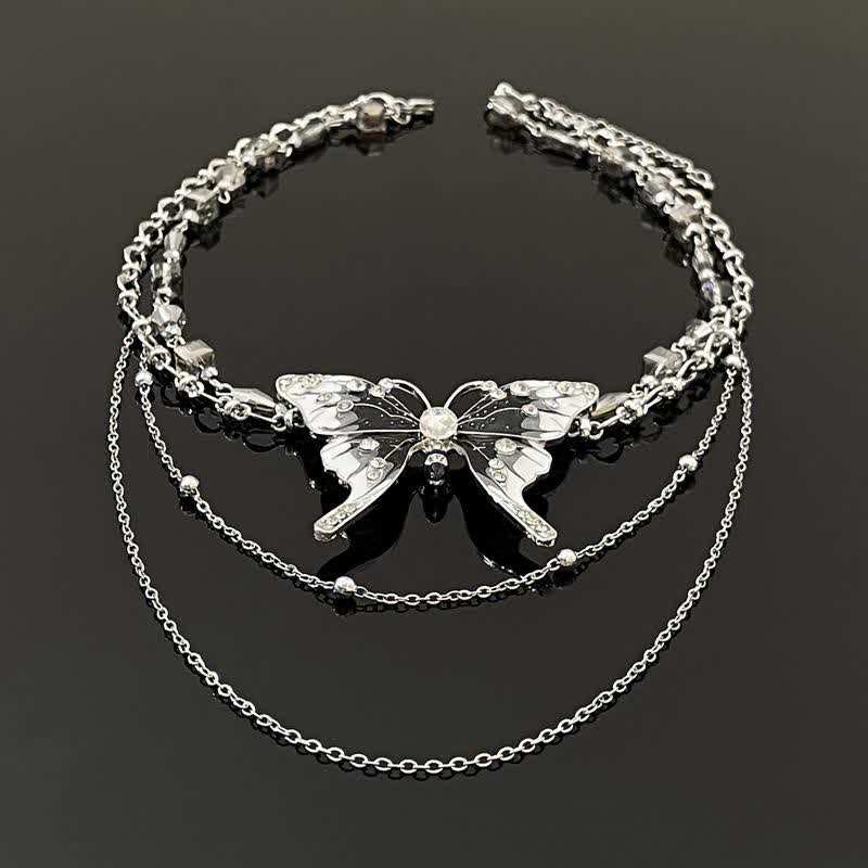 14K Gold-Plated Butterfly Tassel Necklaces