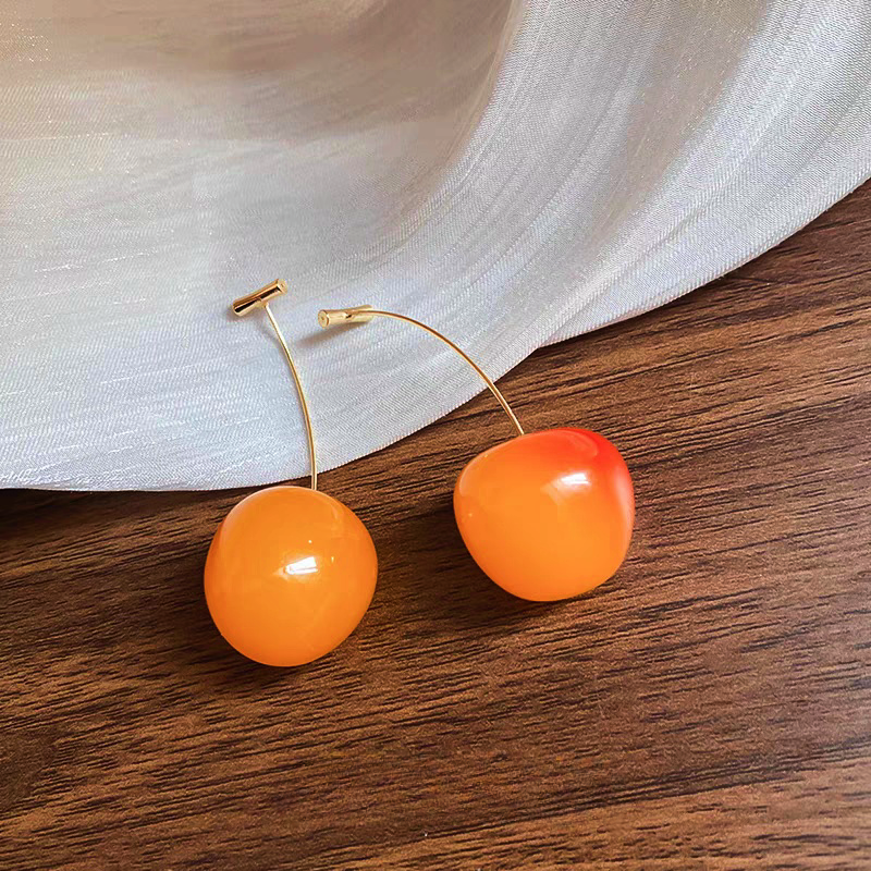 14K Gold-Plated Cherry Earrings
