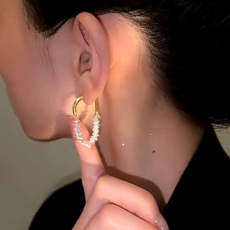 14K Gold-Plated Crystal Beaded Earrings