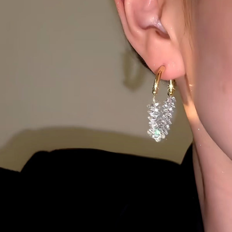 14K Gold-Plated Crystal Beaded Earrings