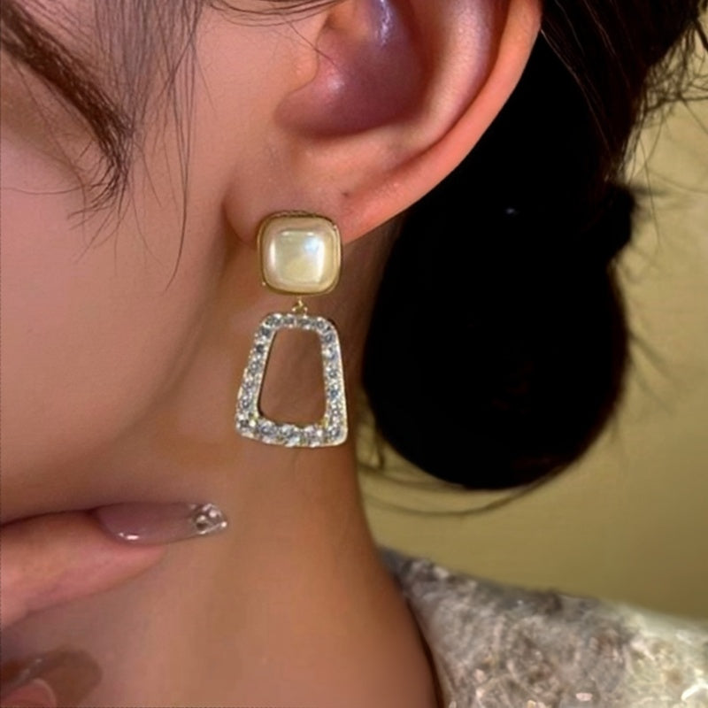 14K Gold-Plated Diamond Bead Tassel Earrings