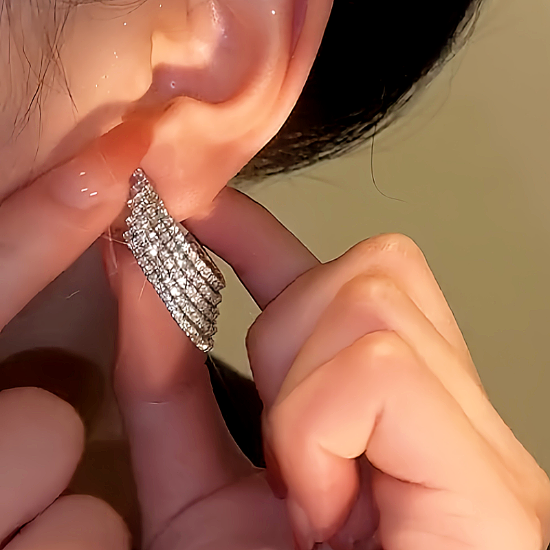 14K Gold-Plated Diamond Earrings