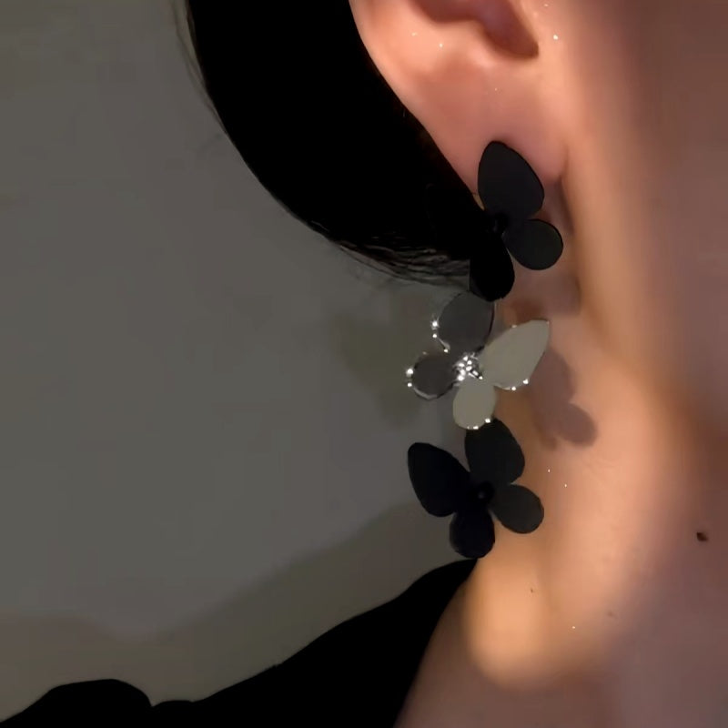 14K Gold-Plated Elegant Butterfly Tassel Earrings