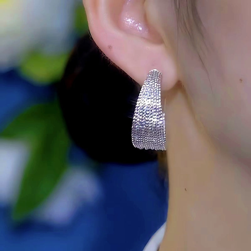 14K Gold-Plated Elegant C-Shaped Earrings