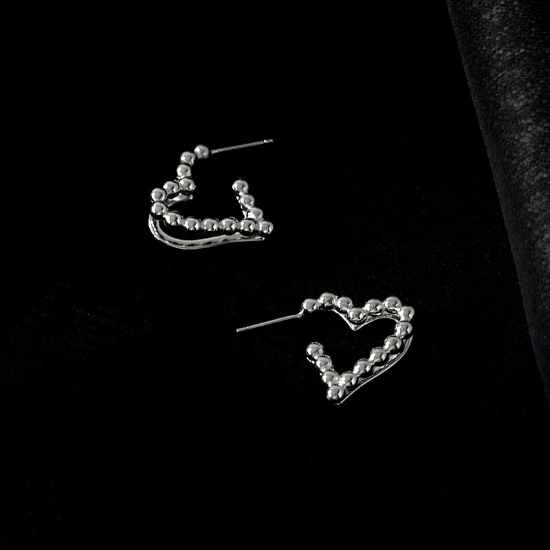 14K Gold-Plated Elegant Double-Layer Hollow Heart Earrings