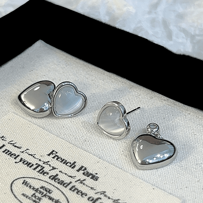 14K Gold-Plated Elegant Double Heart Earrings