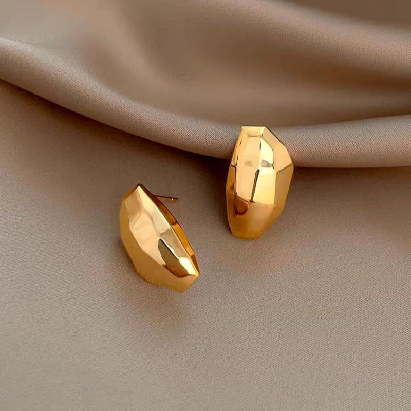 14K Gold-Plated Elegant Geometric Prism Earrings