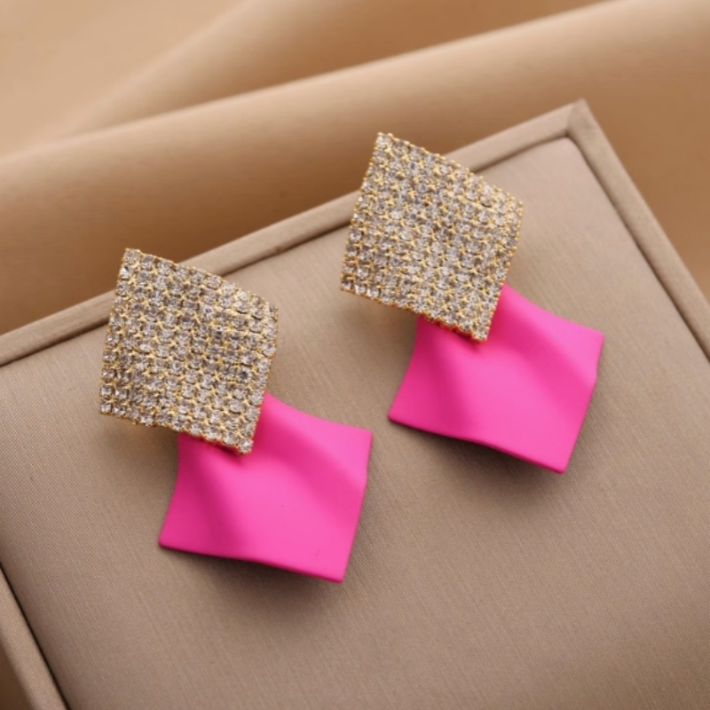 14K Gold-Plated Elegant Geometric Vintage Earrings