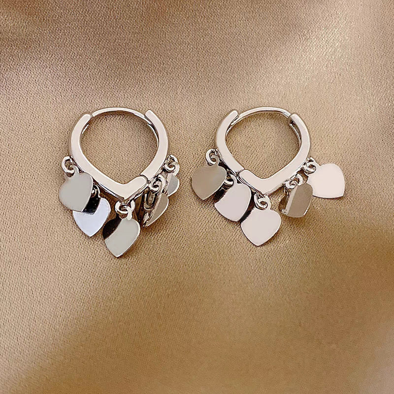 14K Gold-Plated Elegant Heart-Design Earrings