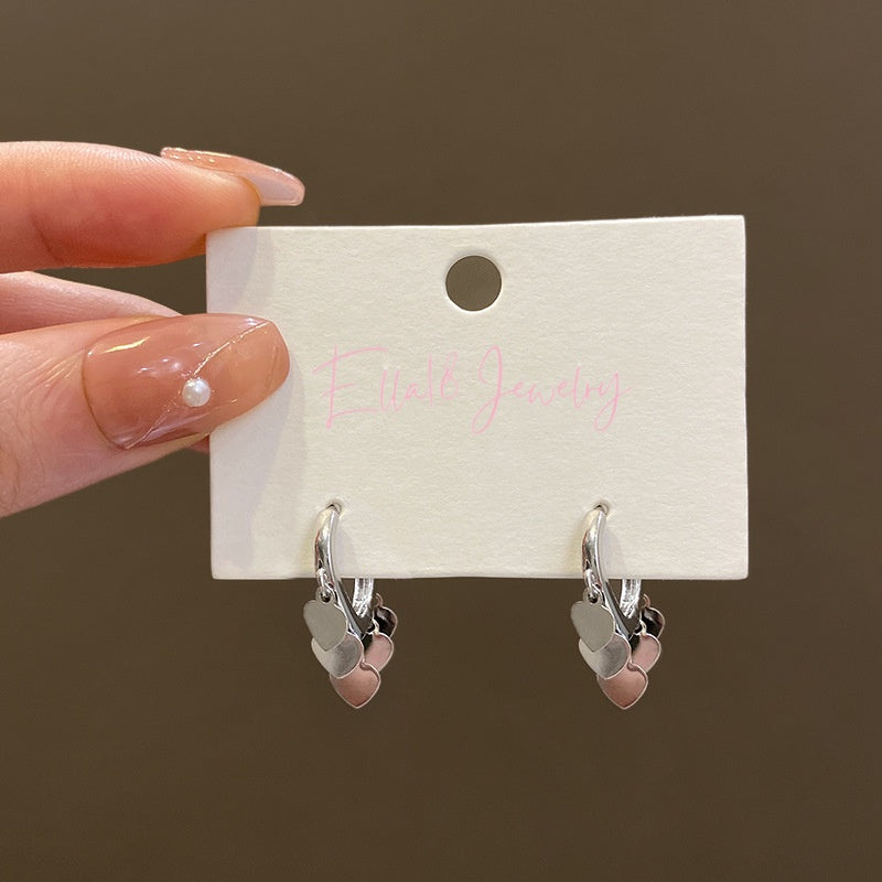14K Gold-Plated Elegant Heart-Design Earrings