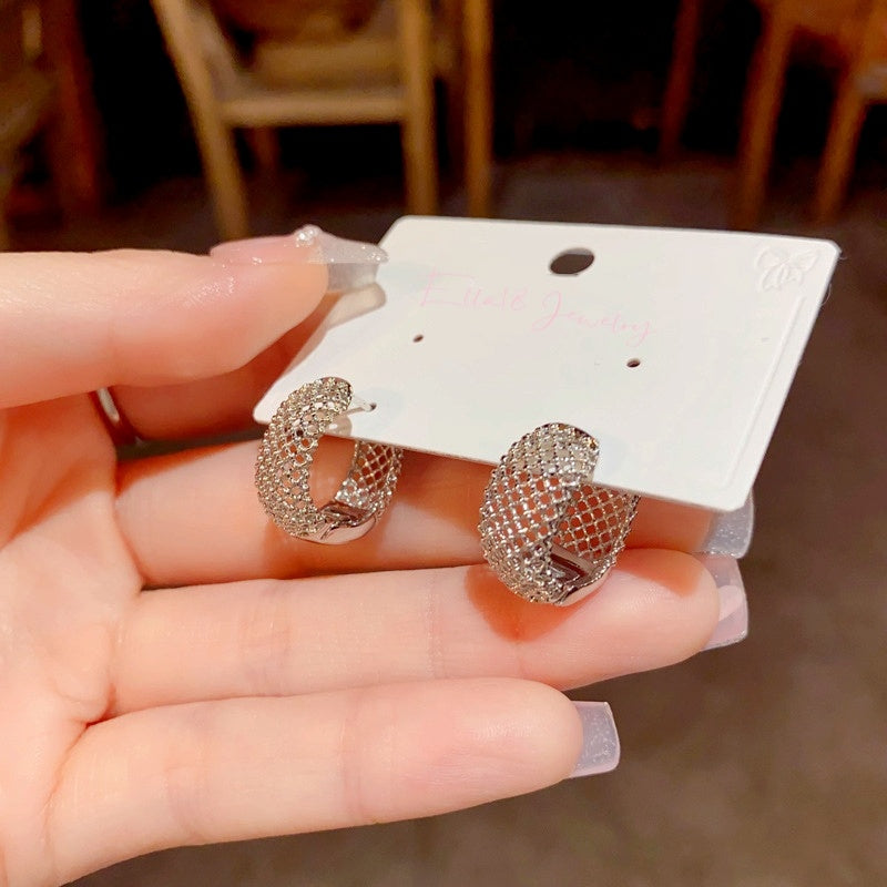 14K Gold-Plated Elegant Hollow U-Shaped Earrings