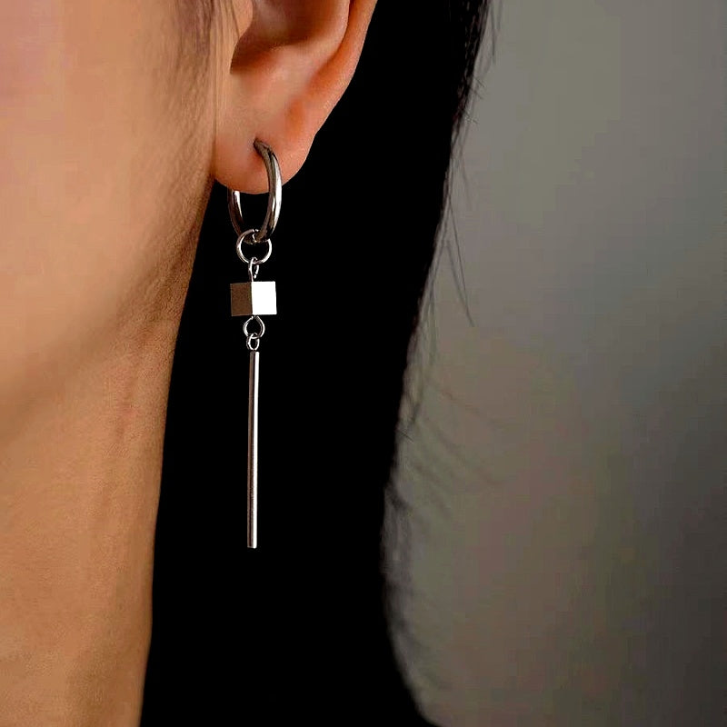14K Gold-Plated Elegant Long Square Tassel Earrings
