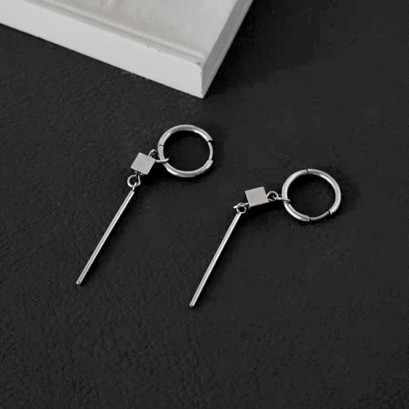 14K Gold-Plated Elegant Long Square Tassel Earrings