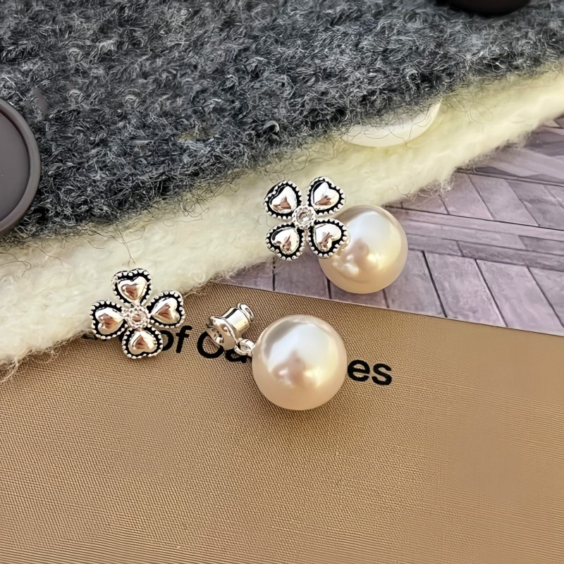 14K Gold-Plated Elegant Lucky Grass Bead Earrings