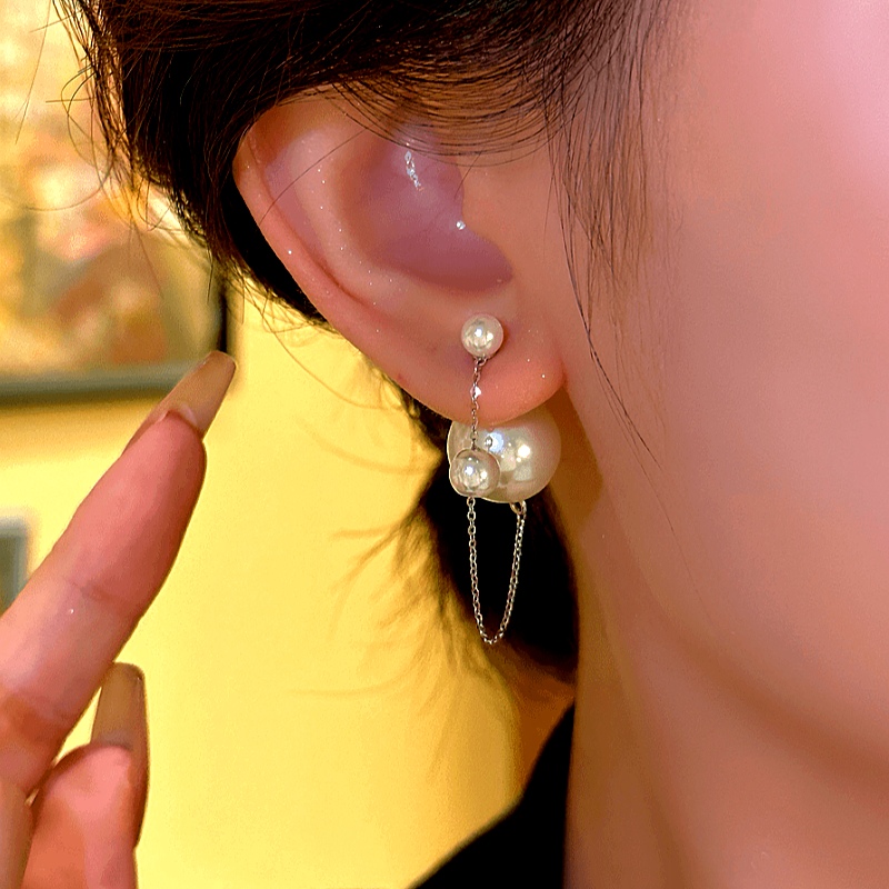 14K Gold-Plated Elegant Pearl Earrings