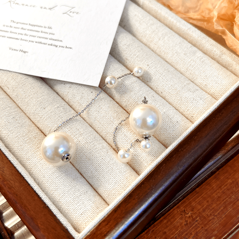 14K Gold-Plated Elegant Pearl Earrings