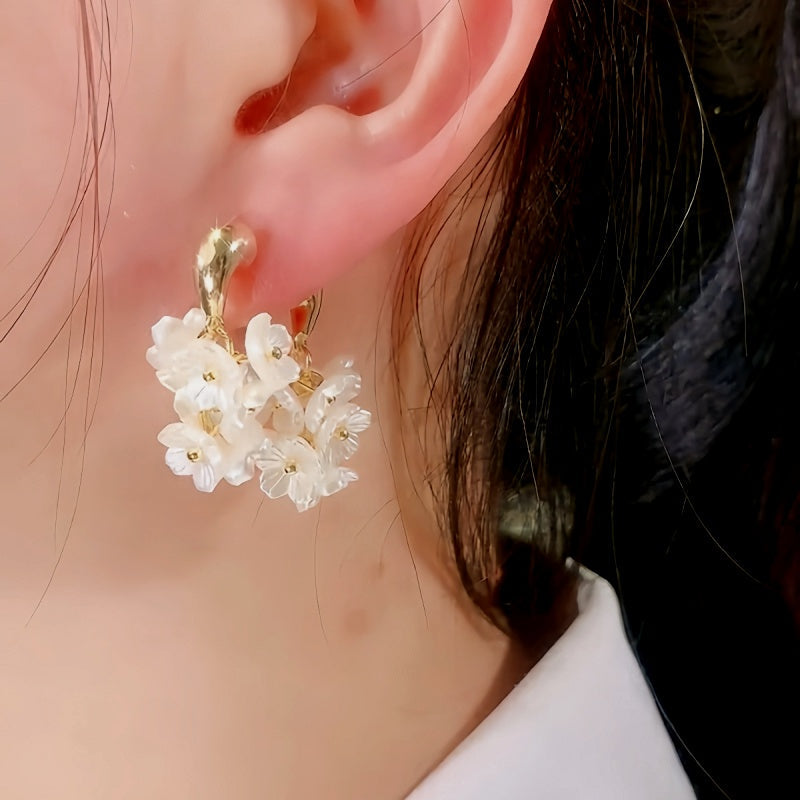 14K Gold-Plated Elegant Petal Earrings