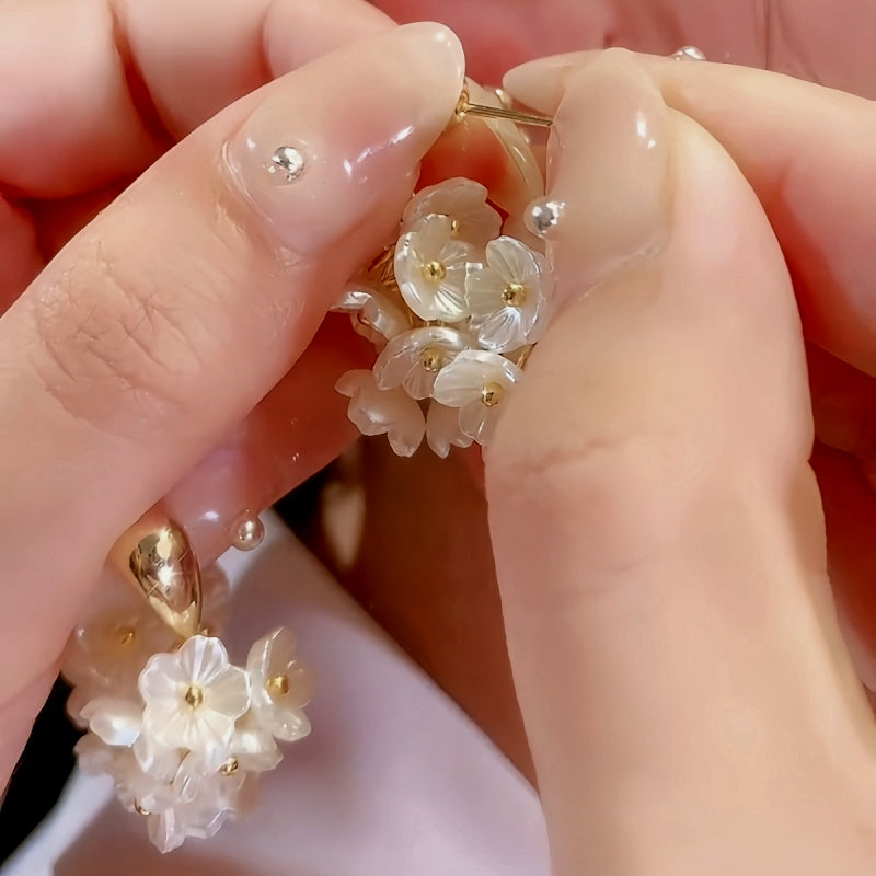14K Gold-Plated Elegant Petal Earrings