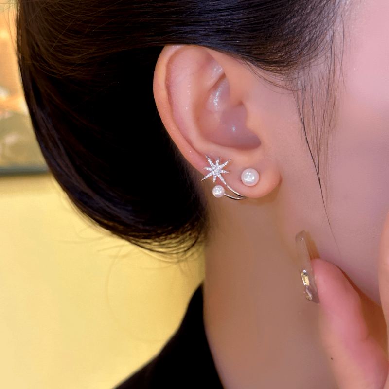 14K Gold-Plated Elegant Star Earrings
